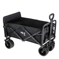 NILS Camp Opvouwbare Bolderkar - Zwart - 160L