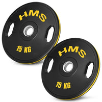 HMS Olympische Halterschijf Set - 2 x 15 kg - Geel