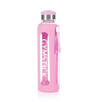 Gymstick Glazen Waterfles - 600 ml - Roze