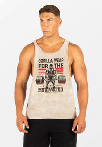 Gorilla Wear Churchill Stringer - Verwassen Groen