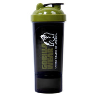 Gorilla Wear Shake Beker - 500 ml - Zwart/Legergroen