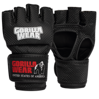 Gorilla Wear Berea MMA Handschoenen (Zonder Duim) - Zwart/Wit