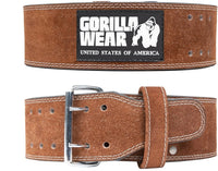 Gorilla Wear Halterriem - 4 Inch Leren Lifting Belt - Bruin