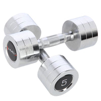 HMS Chroom Dumbbell Set - 2 x 5 kg