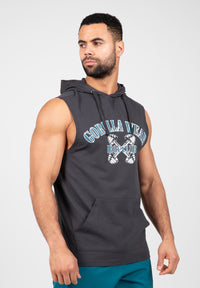 Gorilla Wear Chico Mouwloos T-shirt met Capuchon - Donkergrijs