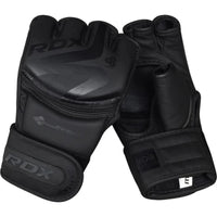 RDX Sports F15 Noir MMA Grappling Gloves - Zwart