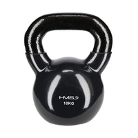 HMS Kettlebell - Gietijzer/Vinyl - 10 kg - Zwart