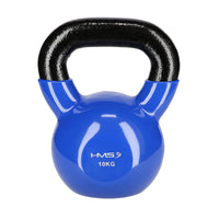 HMS Kettlebell - Gietijzer/Vinyl - 10 kg - Blauw