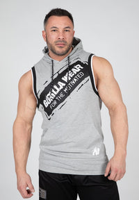Gorilla Wear Loretto Mouwloze Hoodie - Grijs Gemeleerd