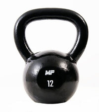 Muscle Power Gietijzeren Kettlebell - Zwart - 12 kg