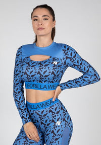 Gorilla Wear Osseo Cropped Longsleeve - Blauw