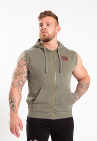 Gorilla Wear Silverdale Mouwloos Vest met Capuchon - Legergroen