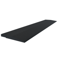 Flow Fitness Oploopprofiel Rubberen Tegel - 100 x 20 x 2 cm - Zwart