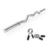 VirtuFit Curlstang - EZ Halterstang - 120 cm - Veerclip - 30 mm