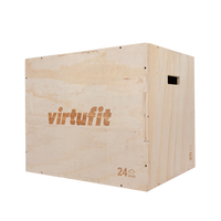 VirtuFit Houten Plyo Box 3-in-1 - Groot - 50 x 60 x 75 cm
