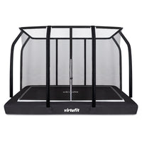 VirtuFit Premium Inground Trampoline met Veiligheidsnet - Zwart - 244 x 366 cm