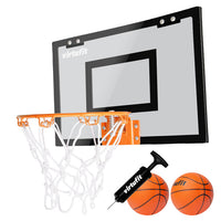VirtuFit Pro Mini Basketbalbord met 2 Ballen en Pomp - Zwart