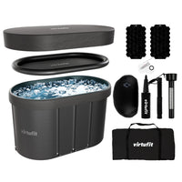 VirtuFit IJsbad Ovaal - Antraciet - 500 Liter - Inclusief accessoires