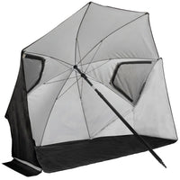 VirtuFit Strandparasol Premium - Windscherm - Strandtent - 200 cm - Zwart
