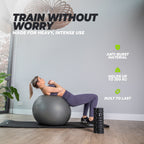 VirtuFit Anti-Burst Fitnessball Pro - Gymball - Swiss Ball - mit Pumpe - Schwarz - 55 cm