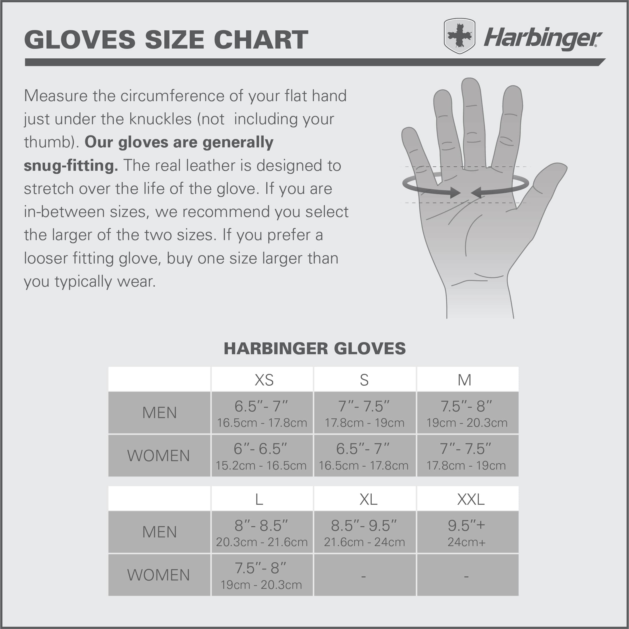 Harbinger Women's Power Stretchback Fitness Handschoenen - Zwart