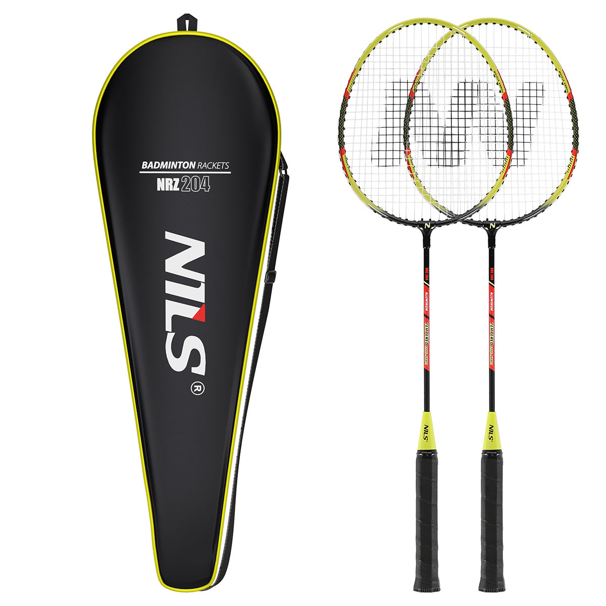 NILS Badminton Set - 2 Rackets en Opberghoes