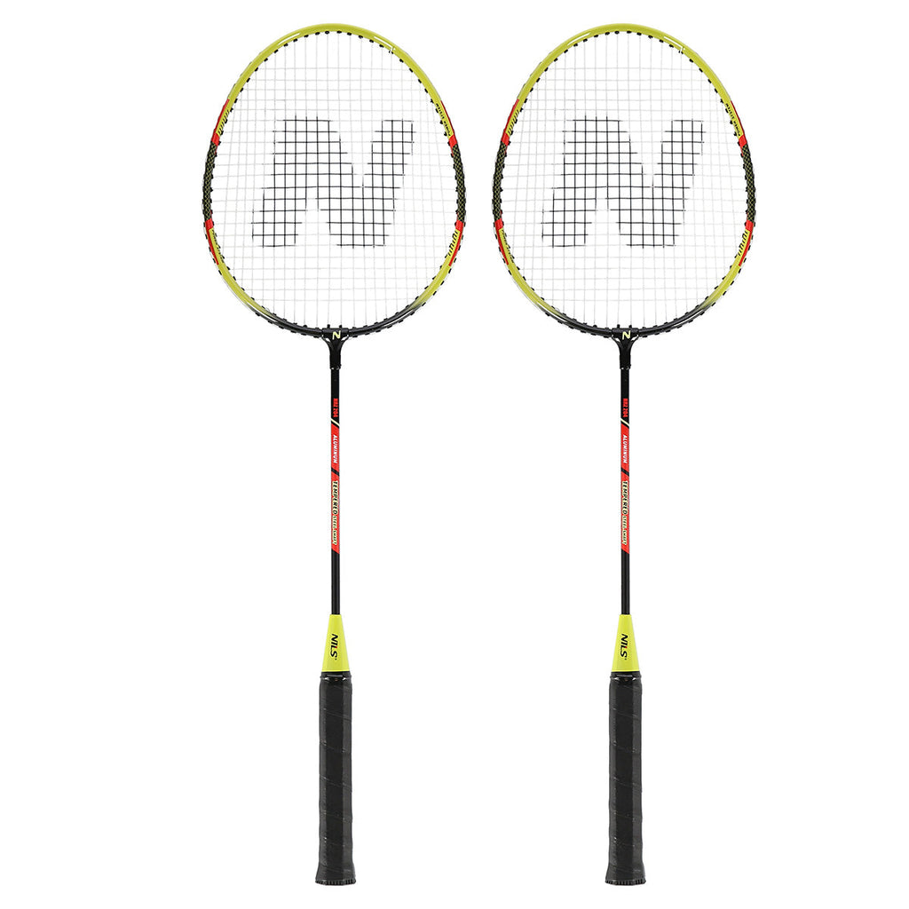 NILS Badminton Set - 2 Rackets en Opberghoes