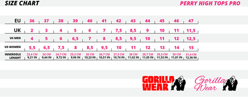 Gorilla Wear Perry High Tops Pro - Zwart