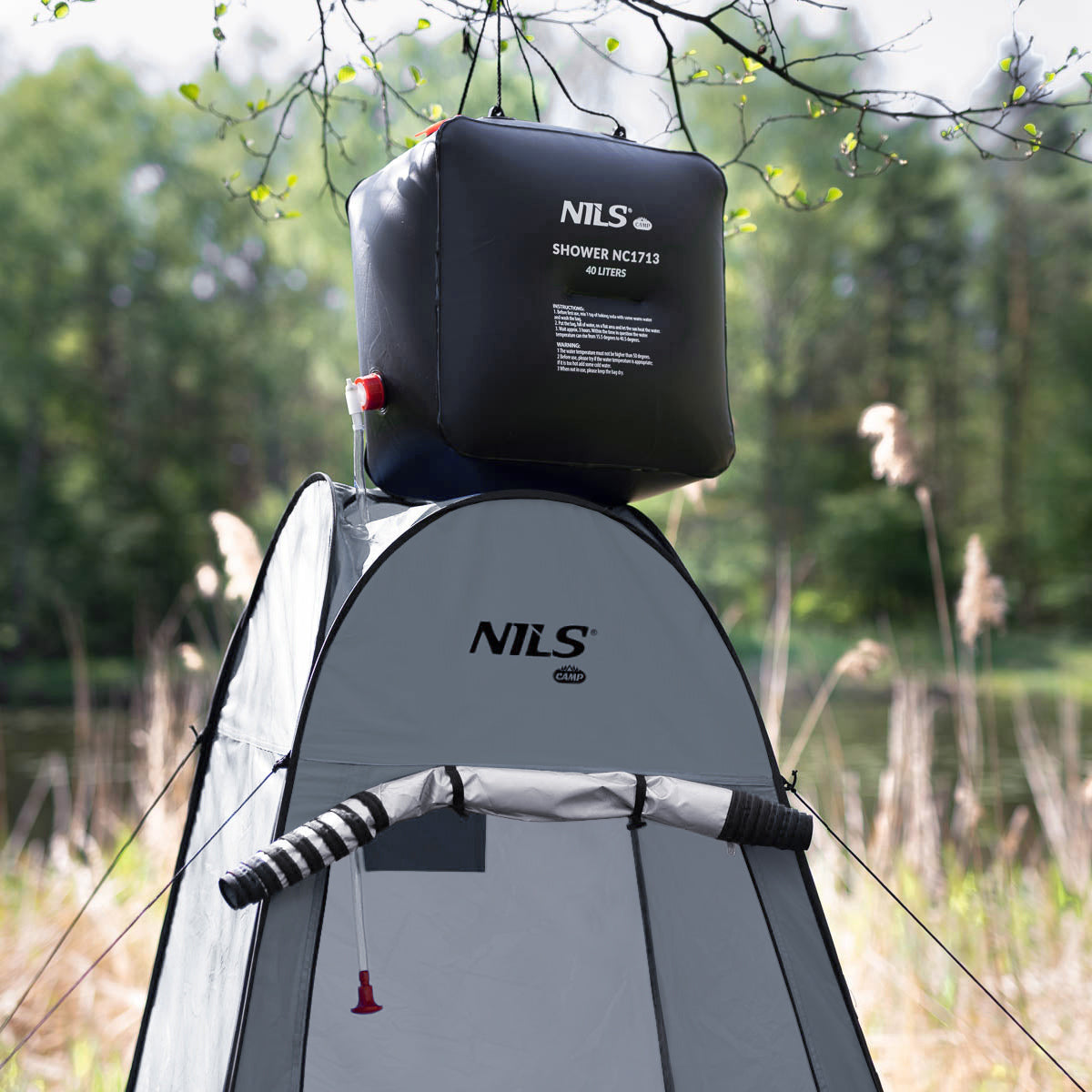 NILS Camp Pop-up Omkleedtent - Grijs