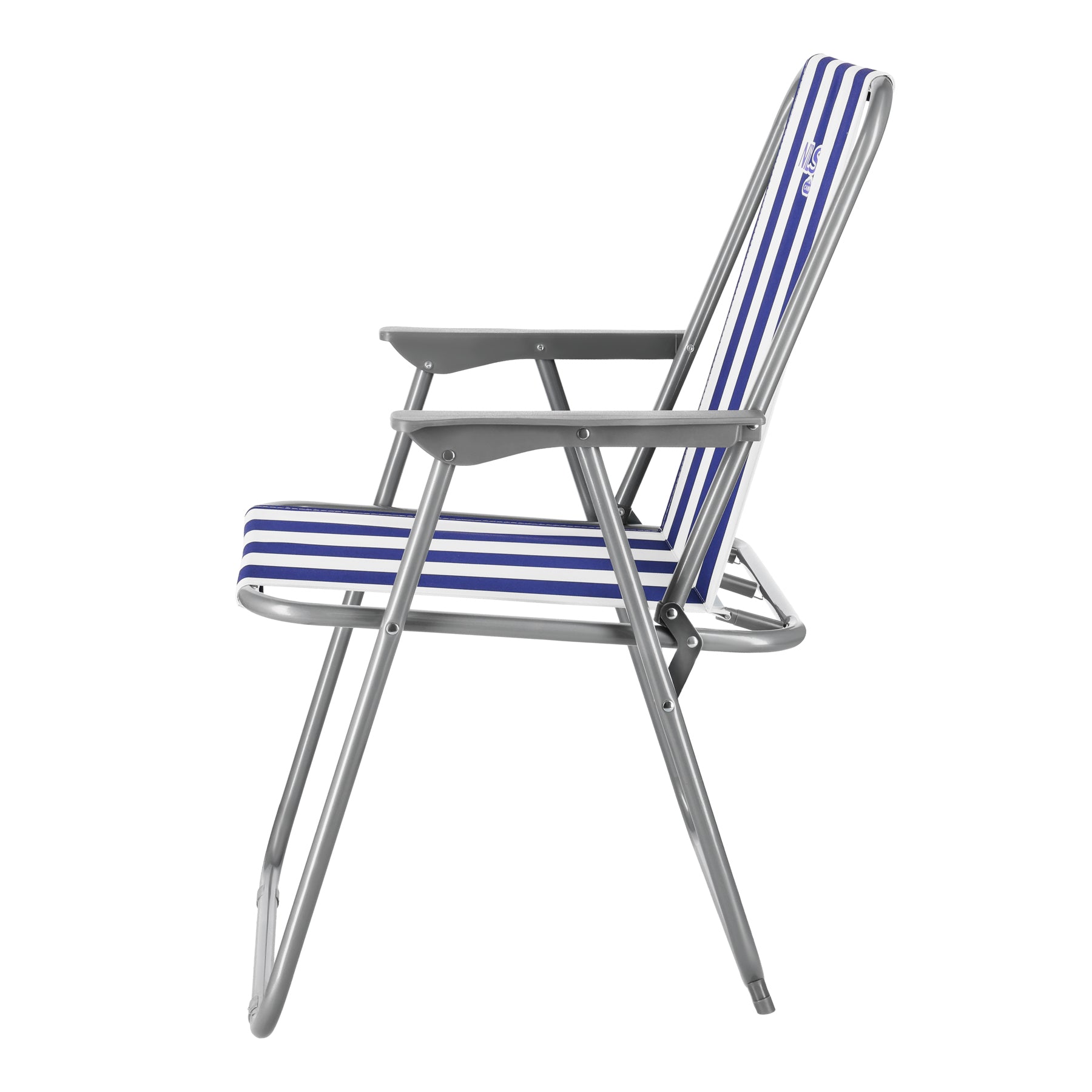 NILS Camp Opvouwbare Campingstoel - Blauw/Wit