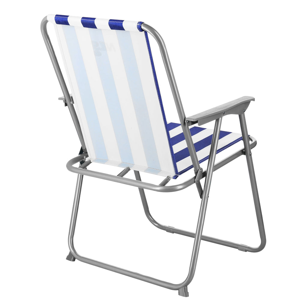 NILS Camp Opvouwbare Campingstoel - Blauw/Wit