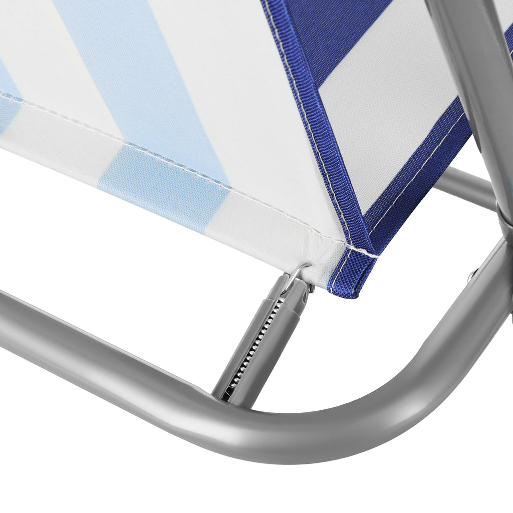 NILS Camp Opvouwbare Campingstoel - Blauw/Wit