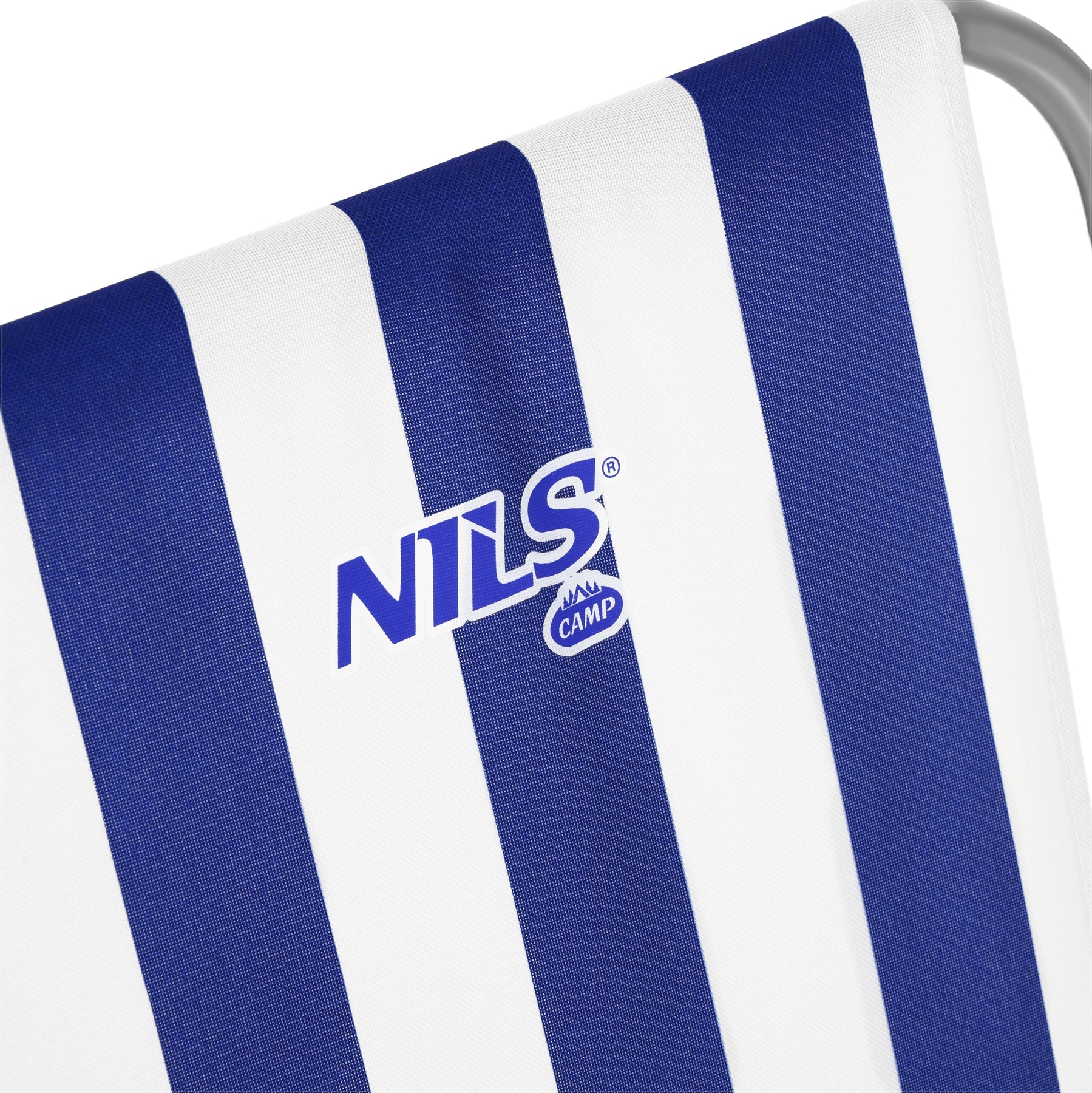 NILS Camp Opvouwbare Campingstoel - Blauw/Wit