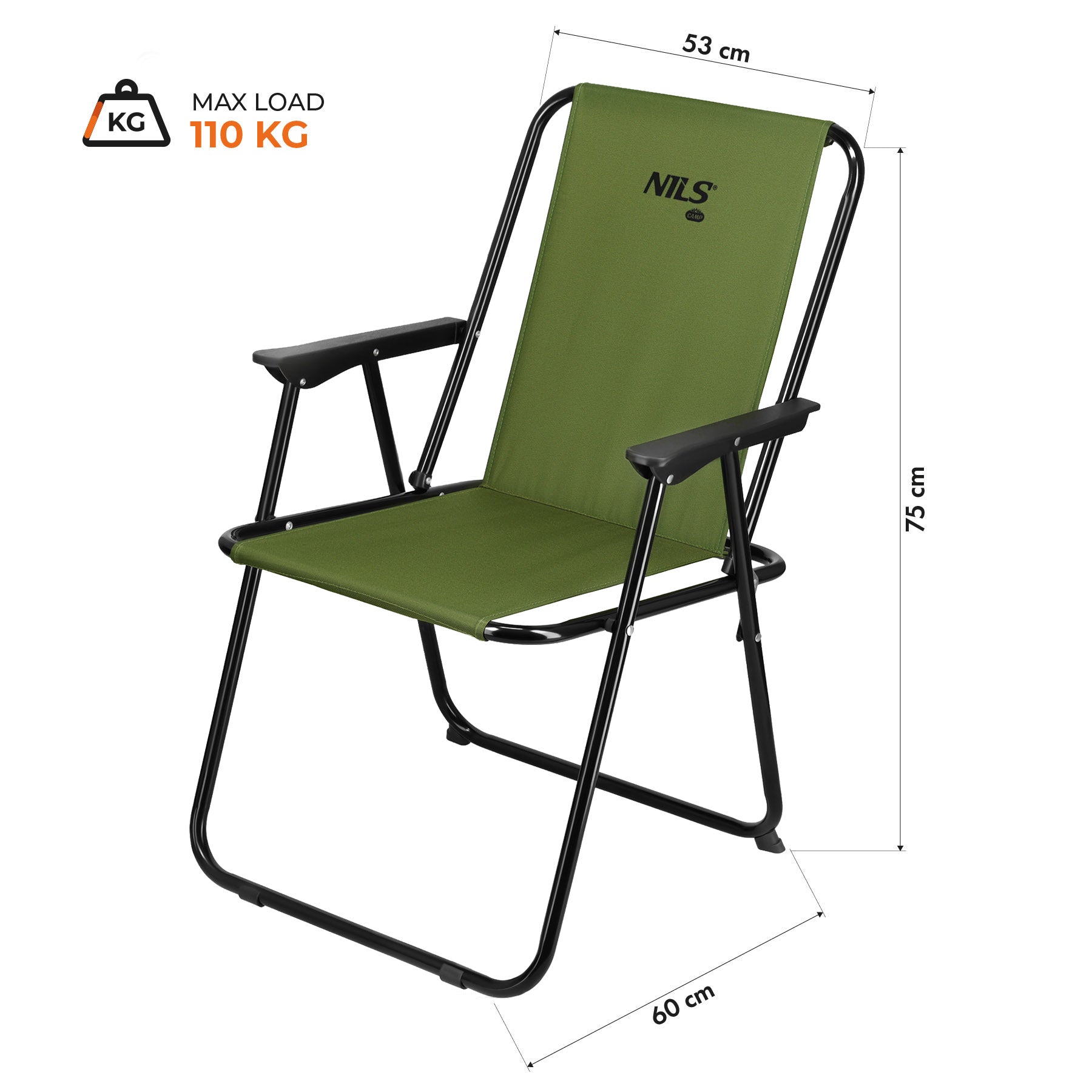 NILS Camp Opvouwbare Campingstoel - Groen