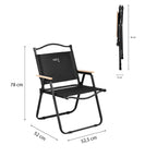 NILS Camp Opvouwbare Campingstoel - Zwart
