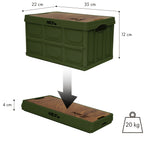 NILS Camp Opvouwbare Campingbox - 2-in-1 Tafelfunctie - Groen