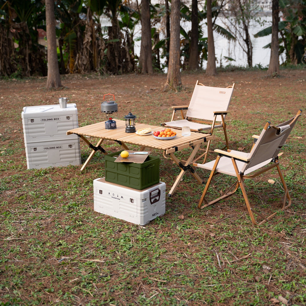 NILS Camp Opvouwbare Campingbox - 2-in-1 Tafelfunctie - Groen