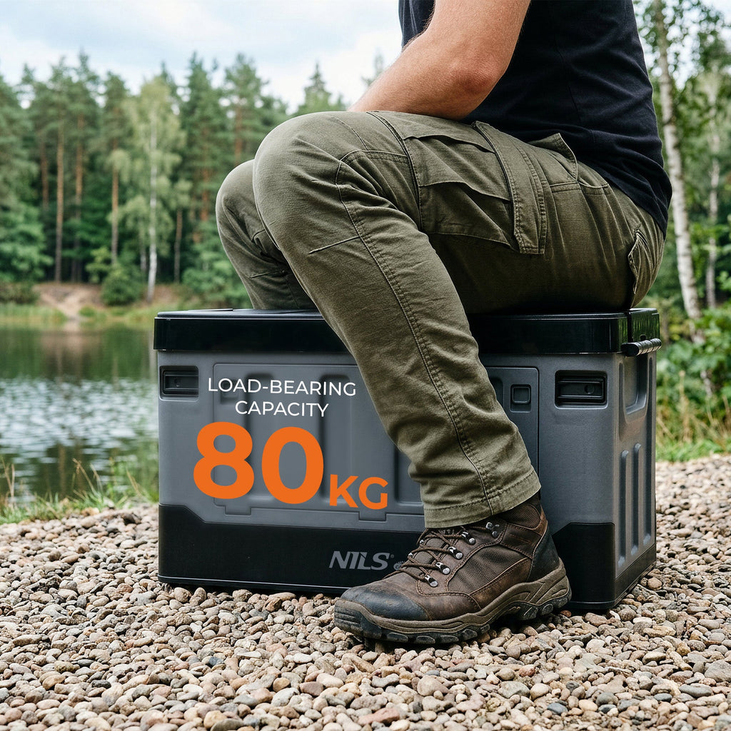 NILS Camp Opvouwbare Campingbox - 38 L - Grijs/Zwart