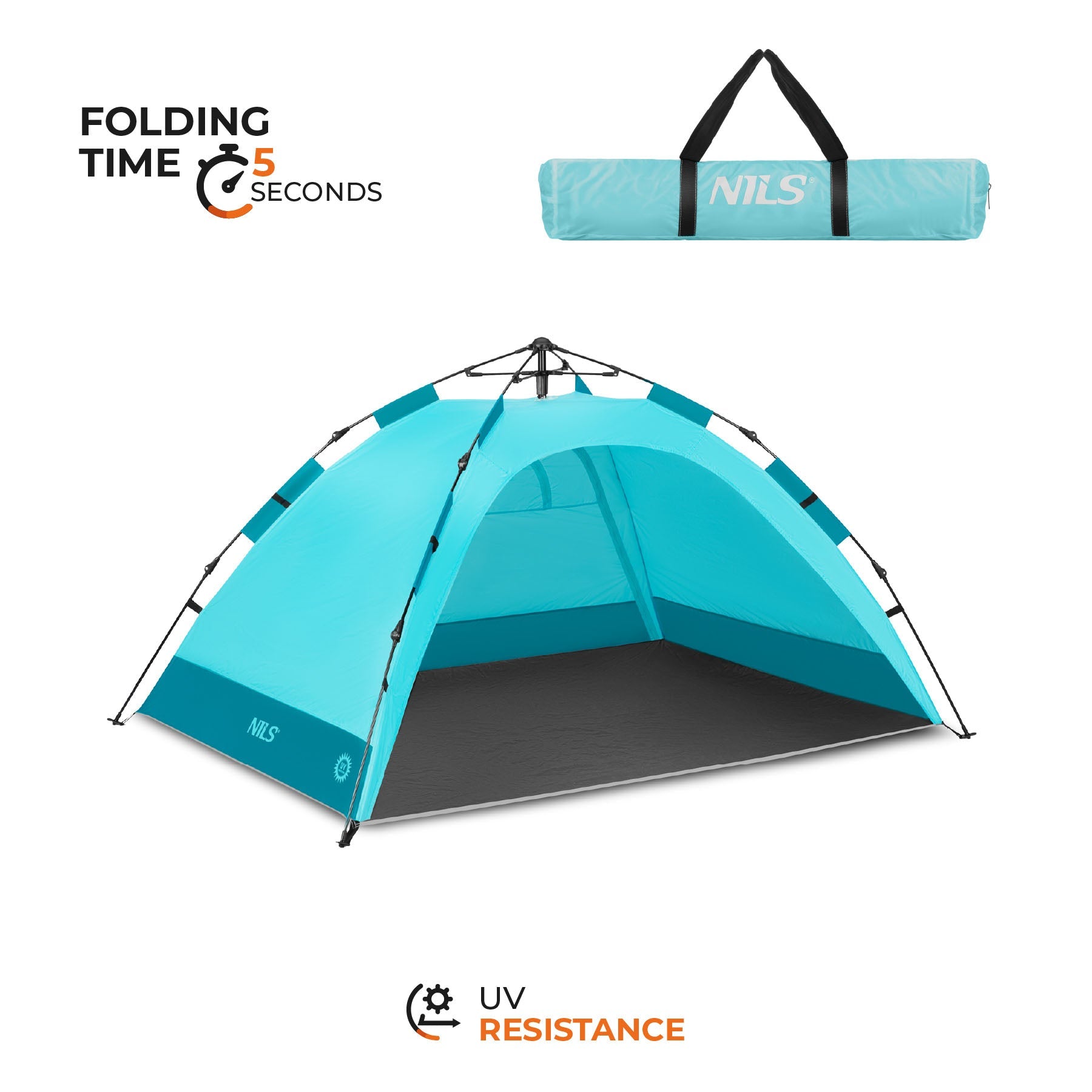 NILS Pop-up Strandtent - Blauw