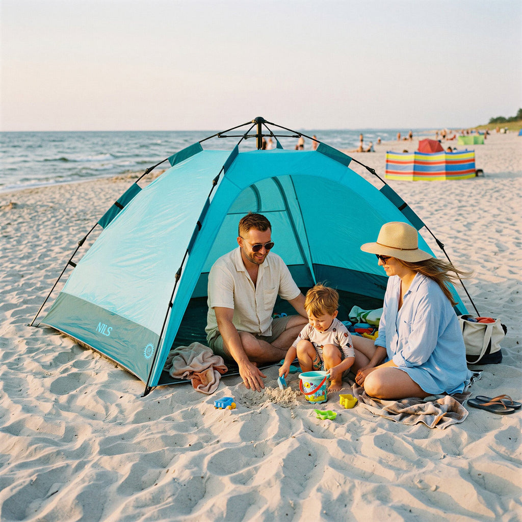 NILS Pop-up Strandtent - Blauw