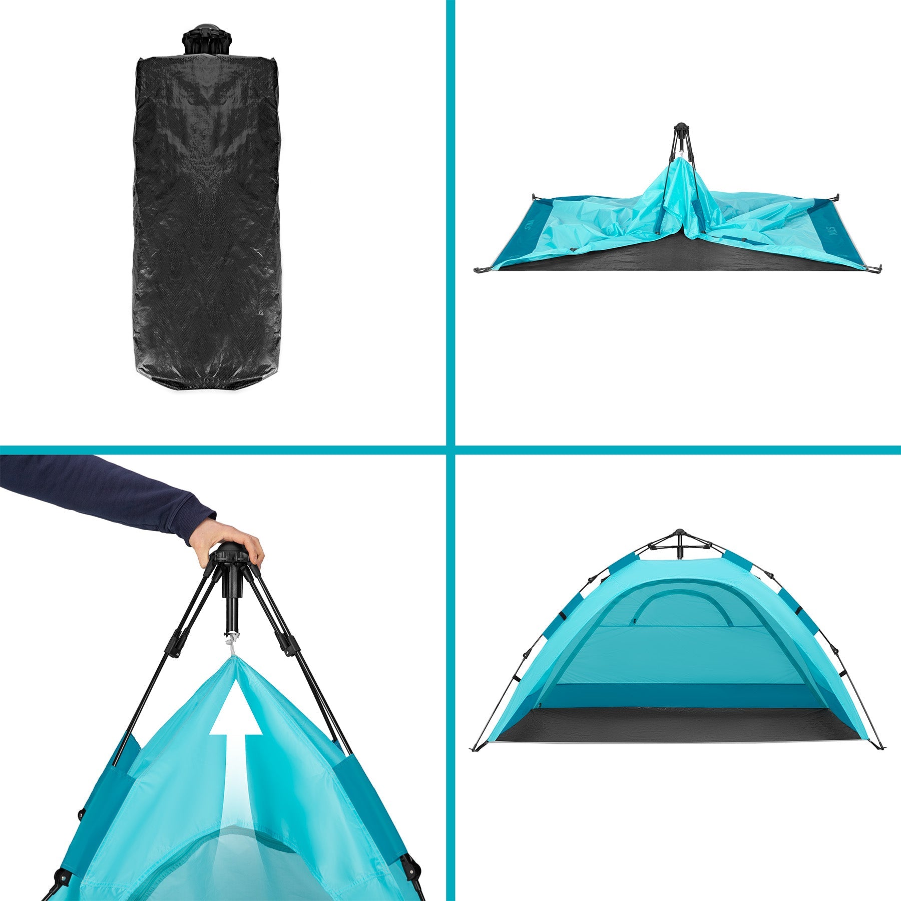 NILS Pop-up Strandtent - Blauw
