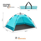 NILS Pop-up Strandtent - Blauw