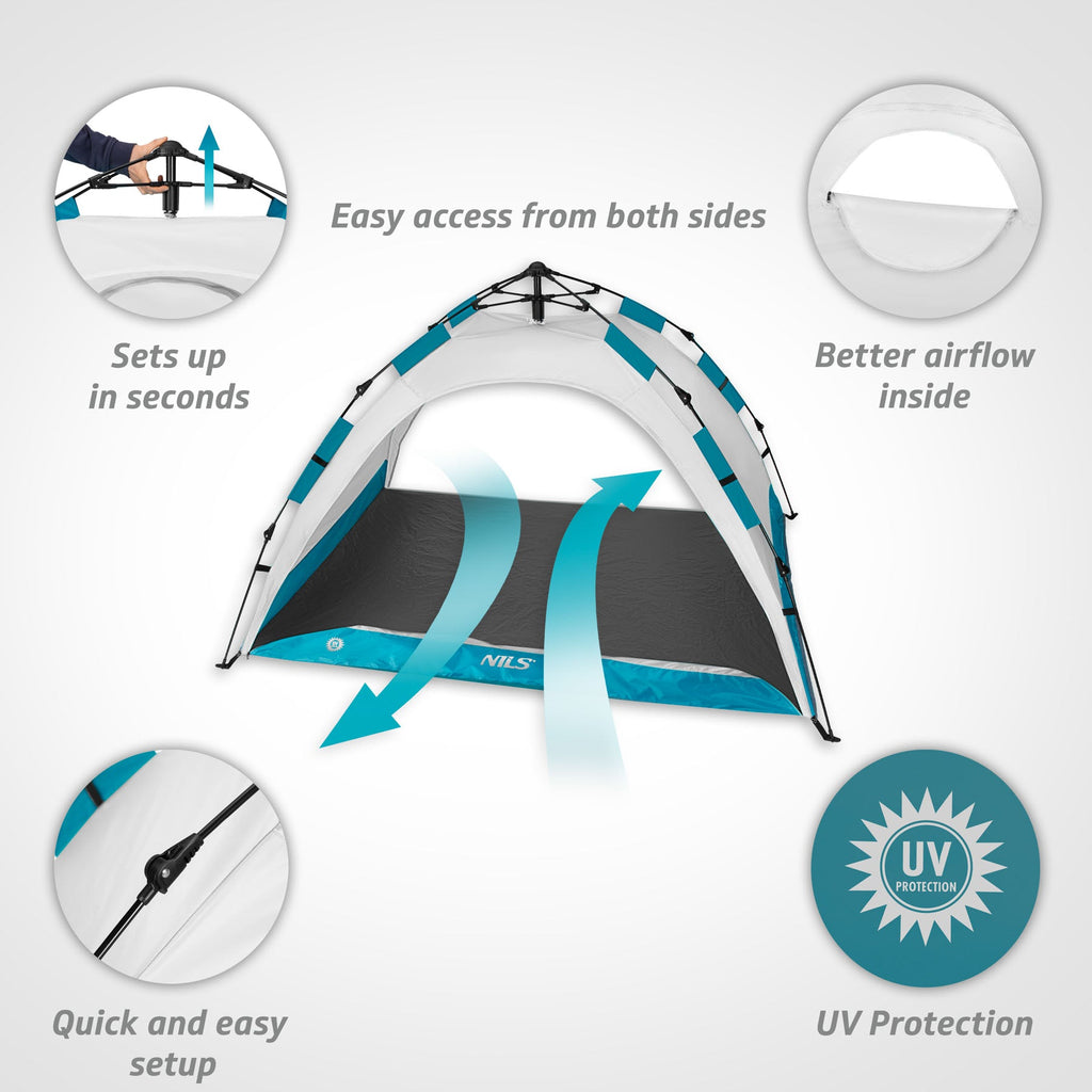 NILS Pop-up Strandtent - Grijs