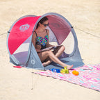 NILS Camp Pop-up Strandtent - Rood/Grijs