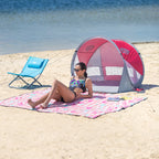 NILS Camp Pop-up Strandtent - Rood/Grijs