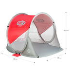 NILS Camp Pop-up Strandtent - Rood/Grijs