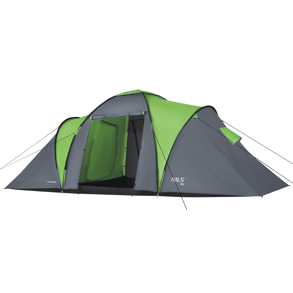 NILS Camp Highland Campingtent - Grijs/Groen