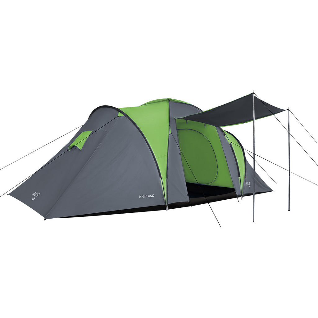 NILS Camp Highland Campingtent - Grijs/Groen