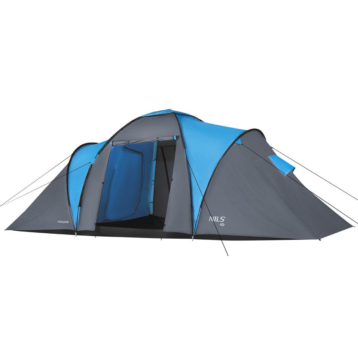 NILS Camp Highland Campingtent - Grijs/Blauw