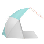 NILS Pop-up 2-in-1 Strandparasol en Windscherm - Mintblauw/Grijs